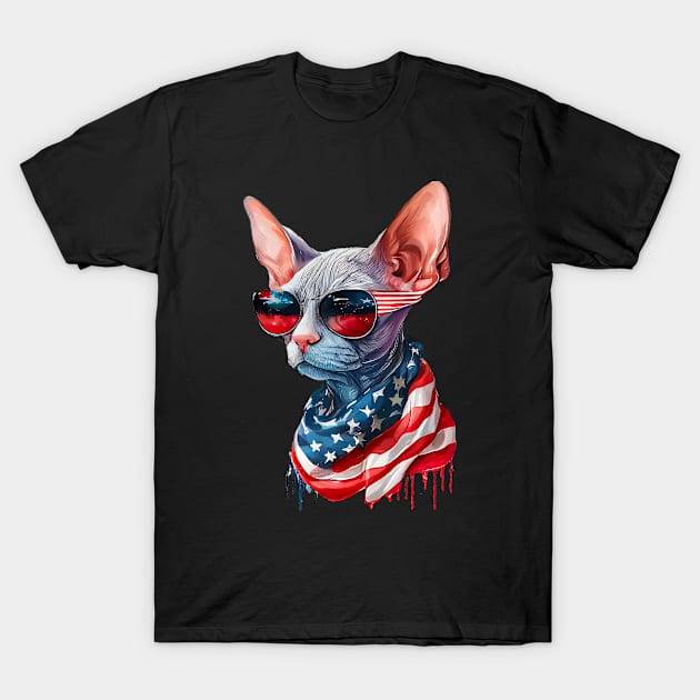 Independence Day Cat T-Shirt by equiliser